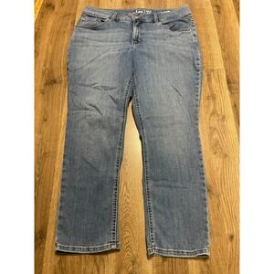 Lee Jeans, Women's Size 16WP, Blue, Denim, Straight Leg Mid Rise Regular Fit